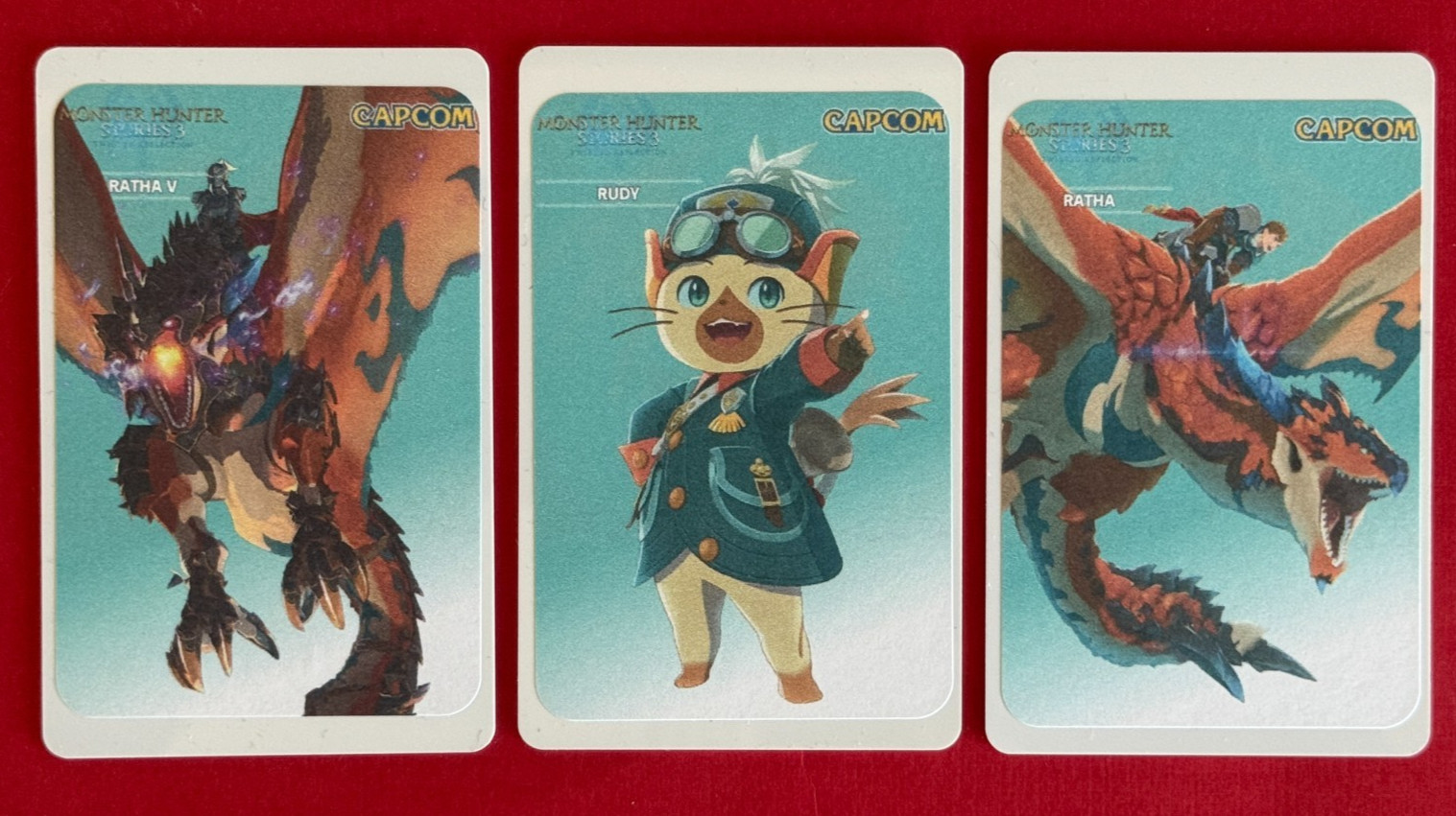 Monster Hunter Stories 3 amiibo Set Of 3 Cards Rudy / Rathalos V / Rathalos
