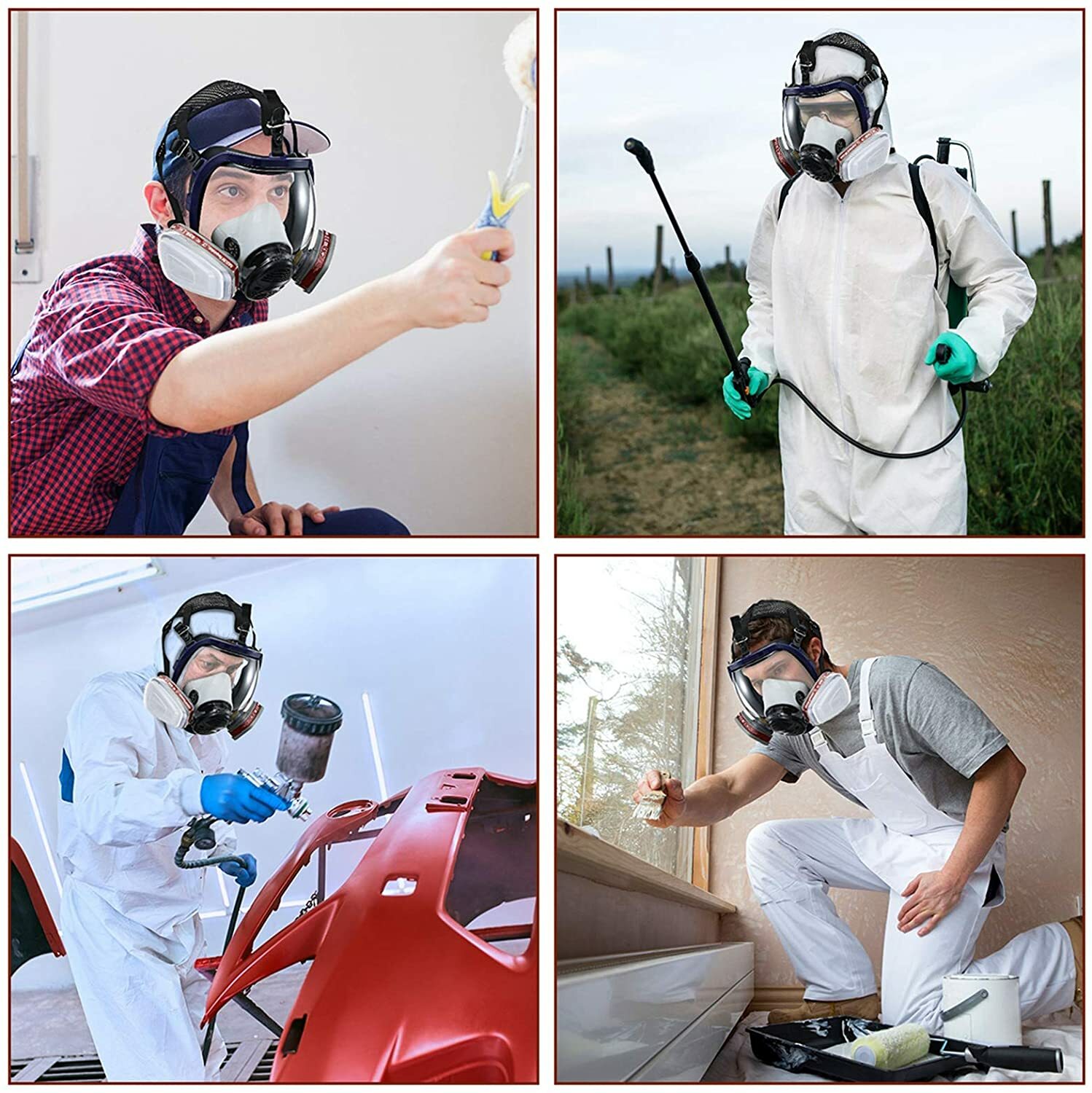 Large Respirator Gas Mask 15 in 1 Full Face Spraying Painting For 6800 Facepiece