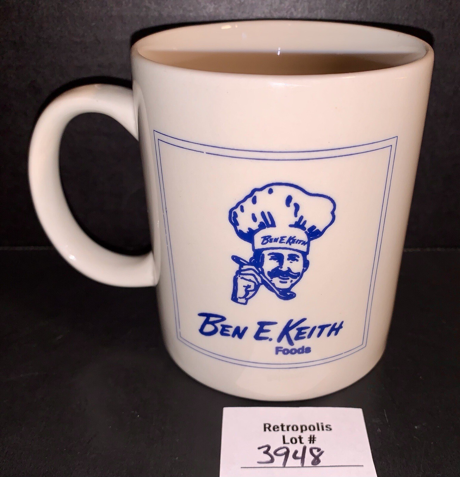 Ben E Keith Foods Chef Ceramic Coffee Mug Vintage