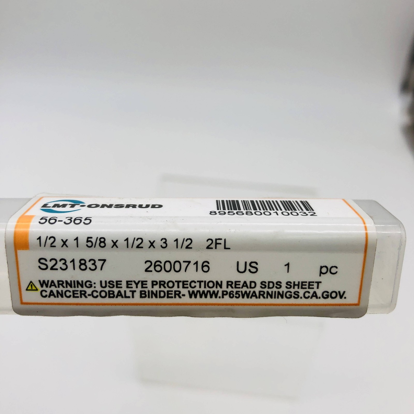 1/2" 2 Flute Carbide Wood Router 1.625" LOC 3.5" OAL 0.5" SHK LMT Onsrud 56-365