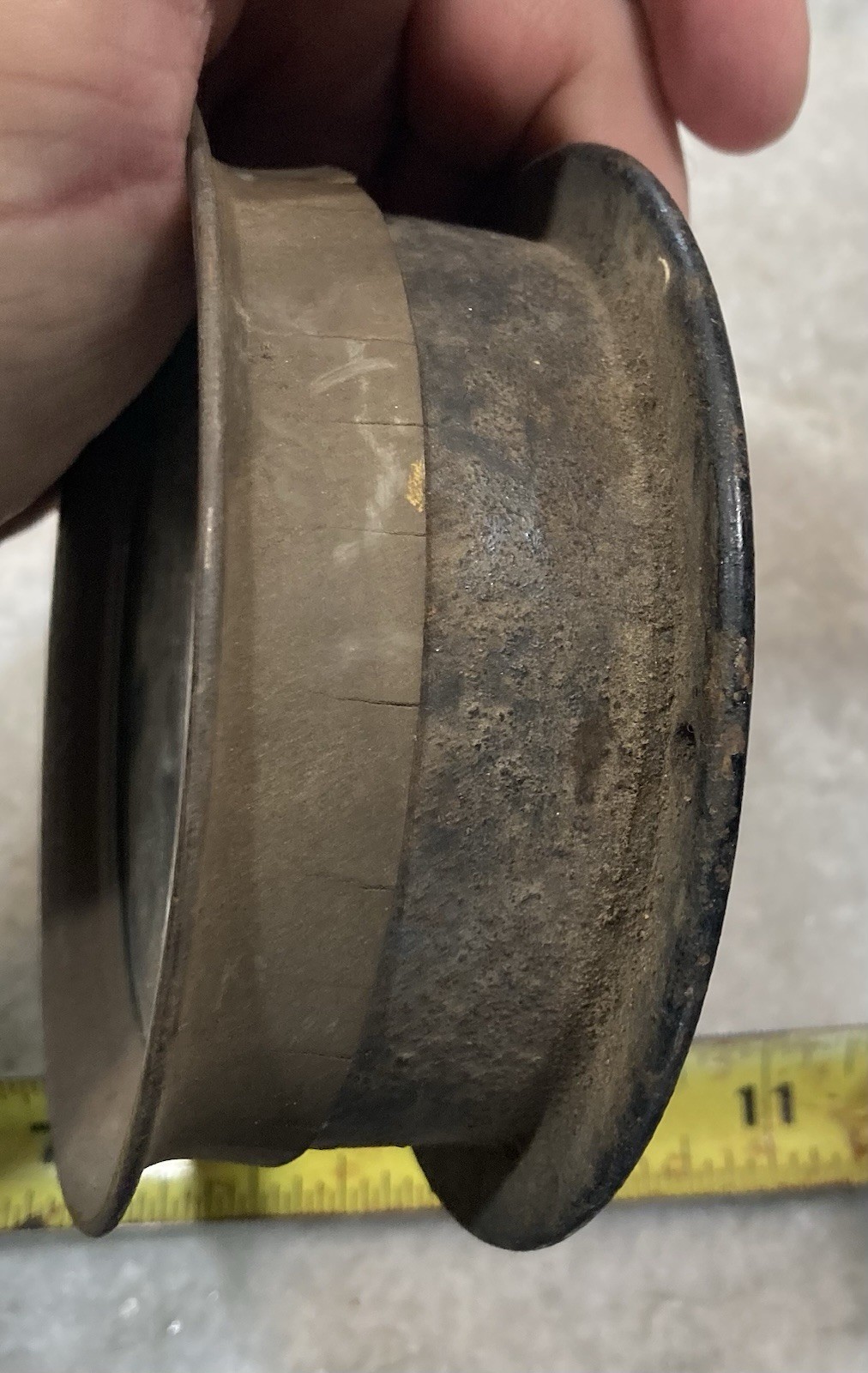 Original EARLY Vintage US GAUGE 4 1/2” WITTEMANN Steampunk Pressure BRASS Old