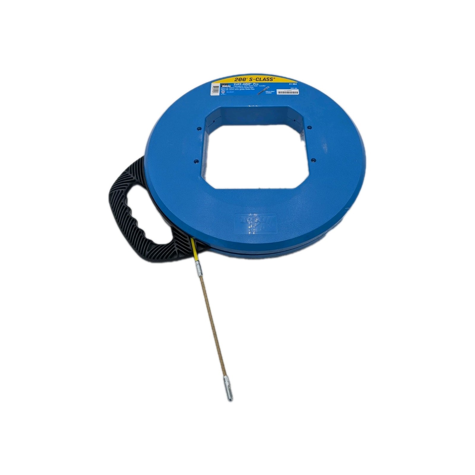 IDEAL 31-064 S-Class Fiberglass Fish Tape with Leader, 200 ft. x 3/16 in.