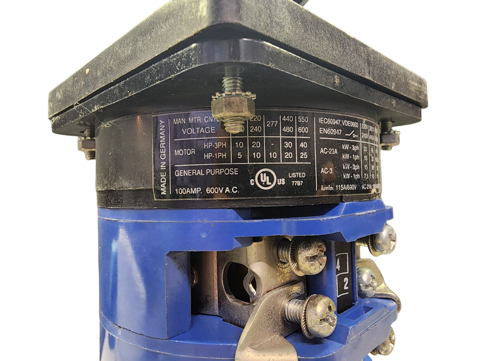 Kraus & Naimer C80 Rotary Switch 100A 600V 3‑Position General Purpose UPS Select