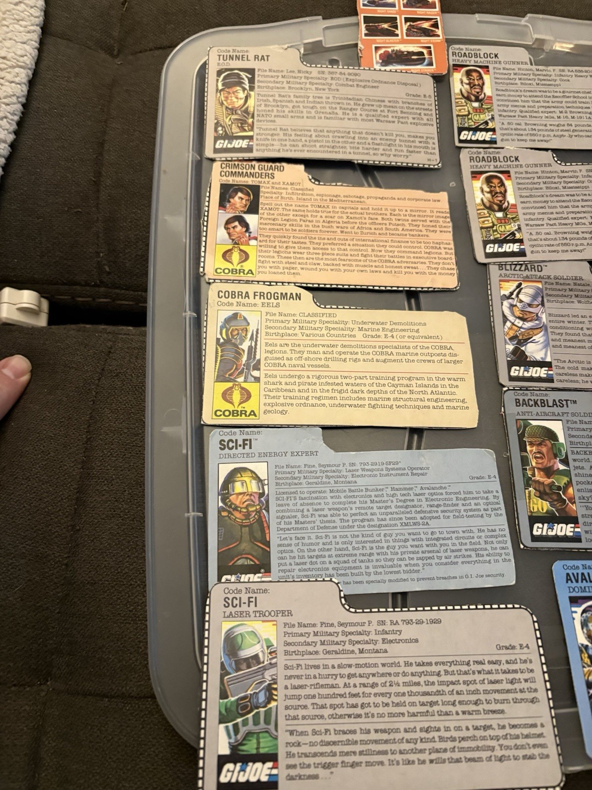 Vintage G.I. Joe File Cards Non-Sport Trading Cards Lot