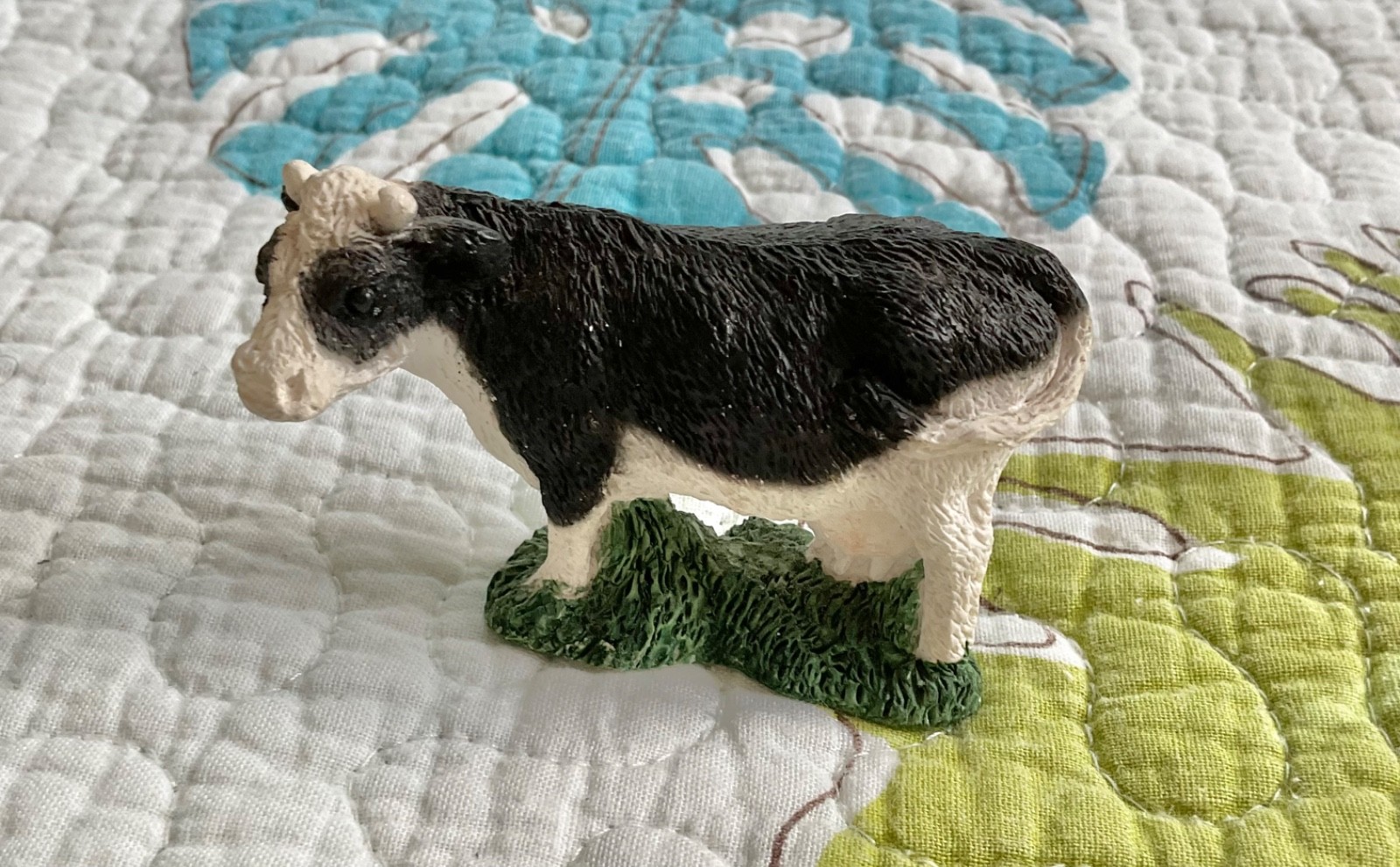 Lot of 9 Random Resin Cow Figurines, 1-3.5"!