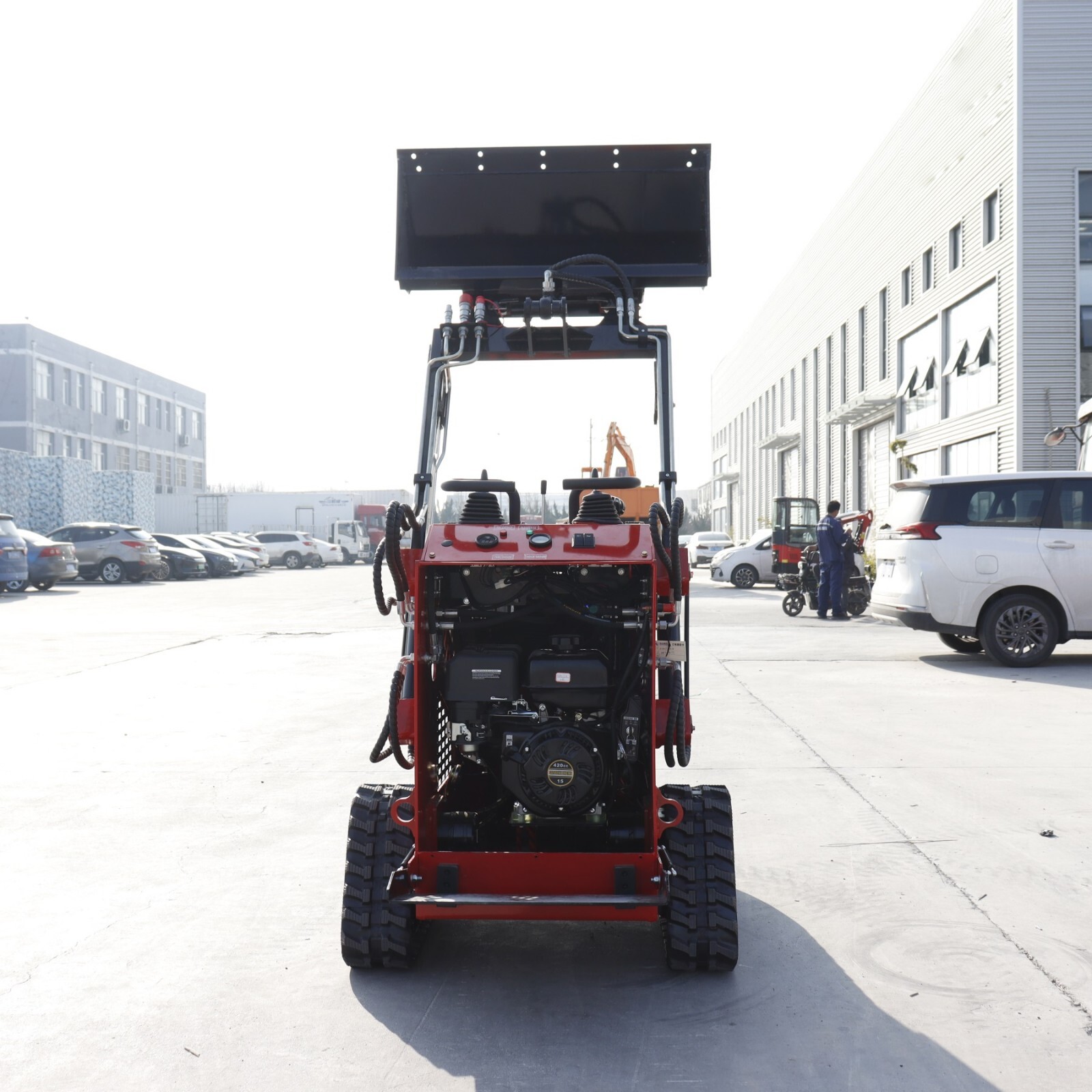 13.5HP Hydraulic Mini Skid Steer Loader Stand-On Track Garden