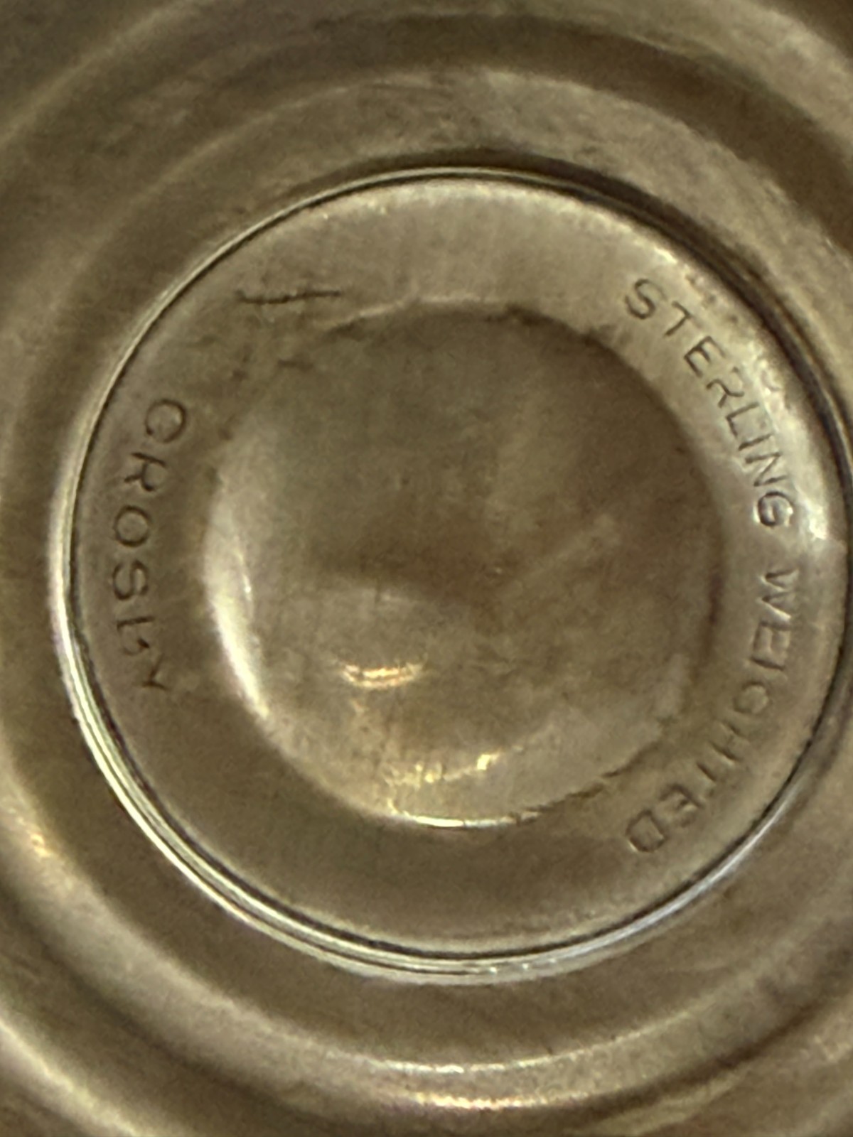 VTG Crosby sterling weighted hurricane etched candle holders set of 2 READ