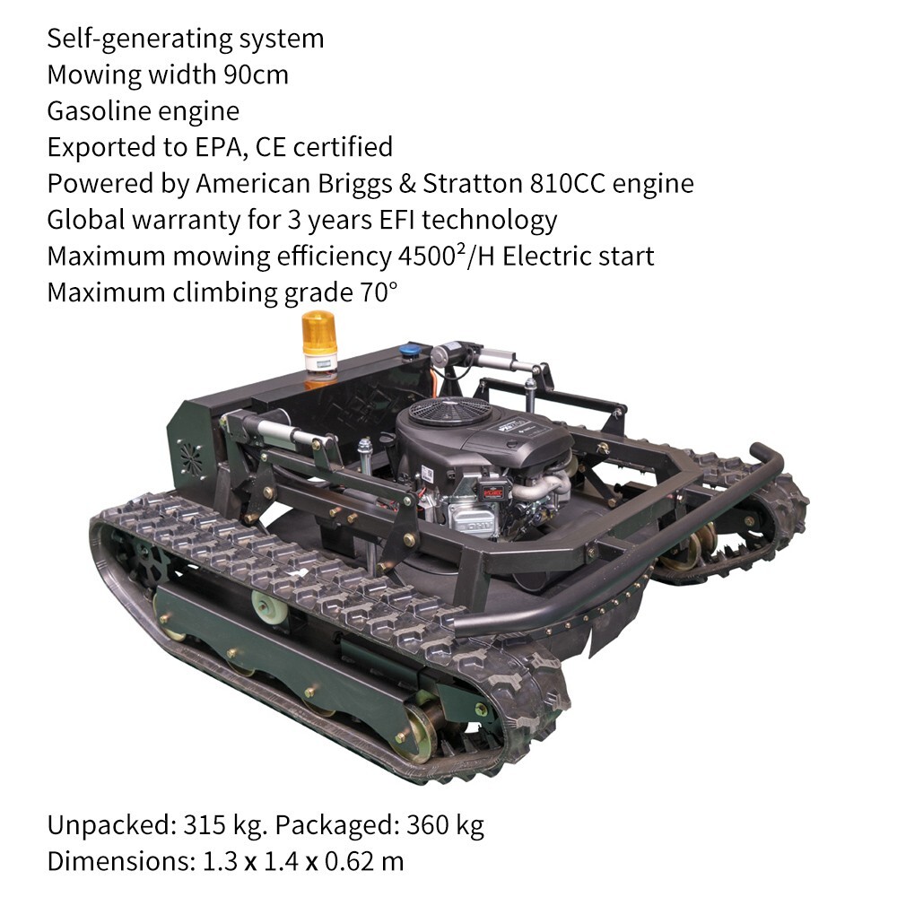 All Terrain Remote Control Off-Road Lawn Mower 27 HP Adjustable Mowing Height