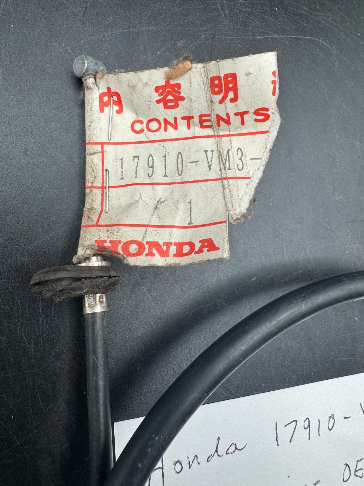 NOS Honda 17910-VM3-000 Genuine OEM ATC-TRX Throttle Cable New
