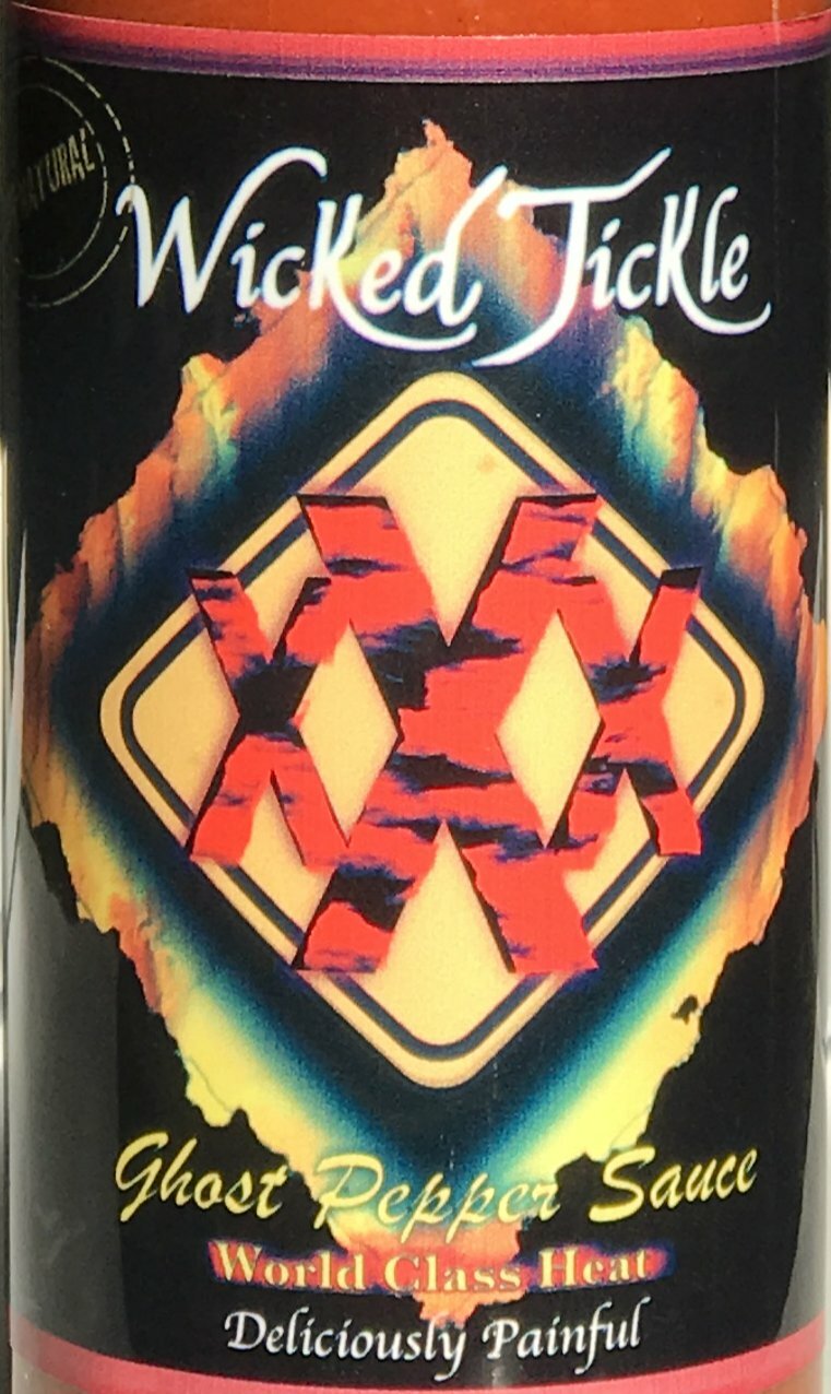 Ghost Pepper Hot Sauce Wicked Tickle XXX World's Hottest Chipotle Sauce Hottest