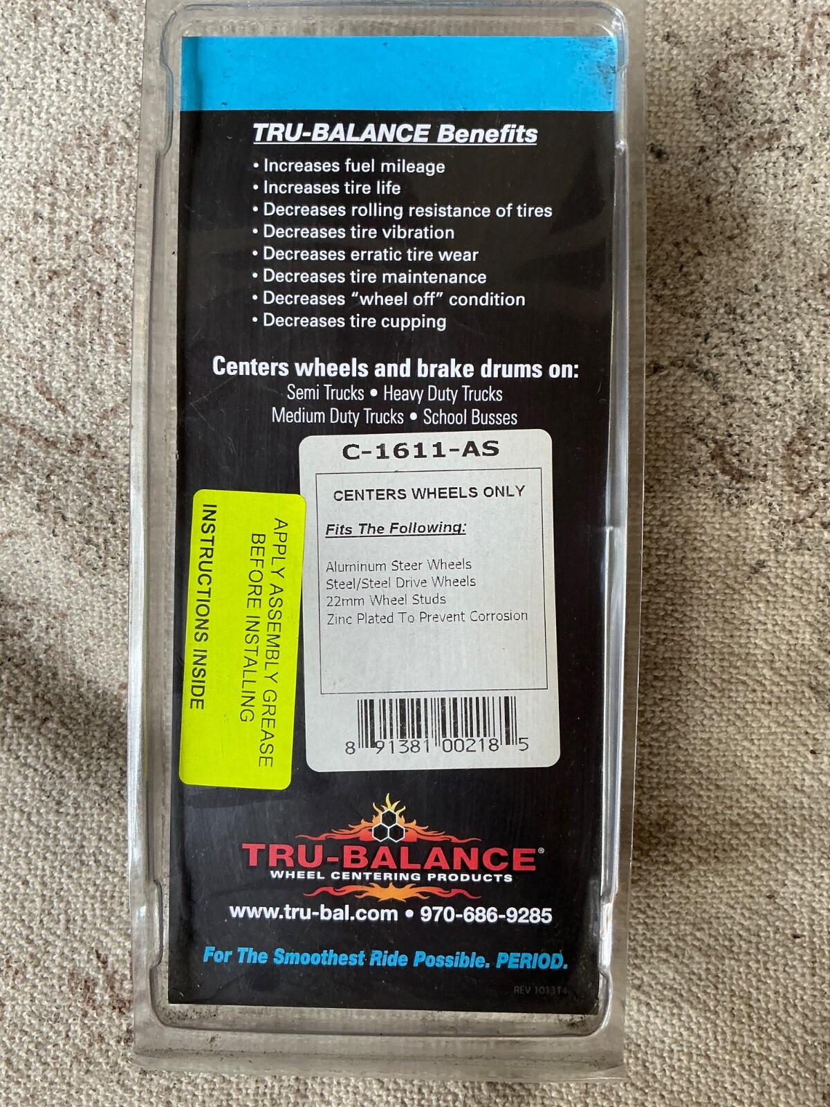 Tru-Balance C-1611-AS External Centering Sleeves