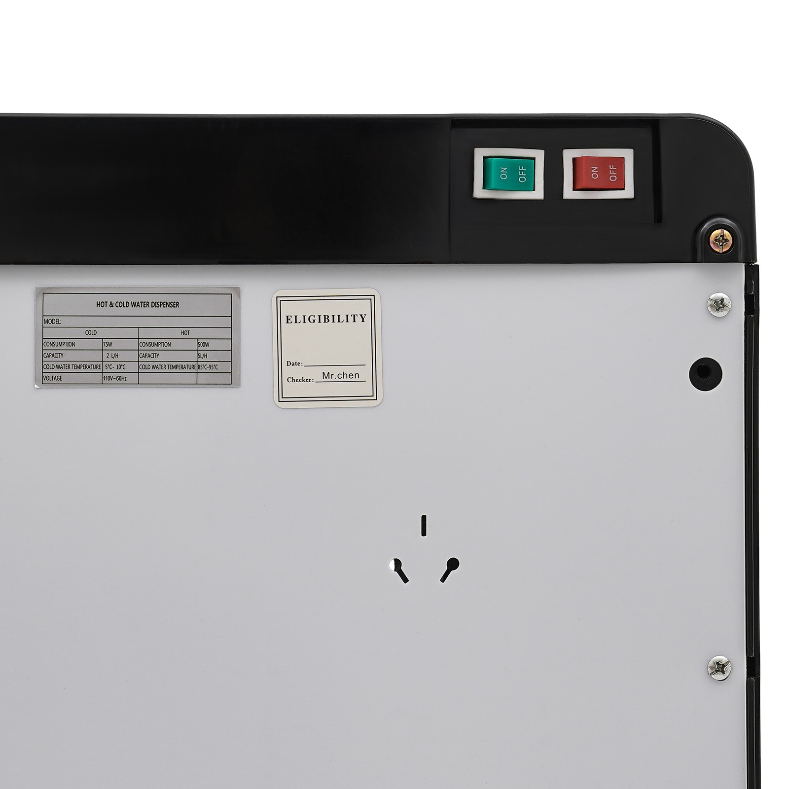 Bottom Loading Water Cooler Dispenser with Hot, Cold, and Room Temperature