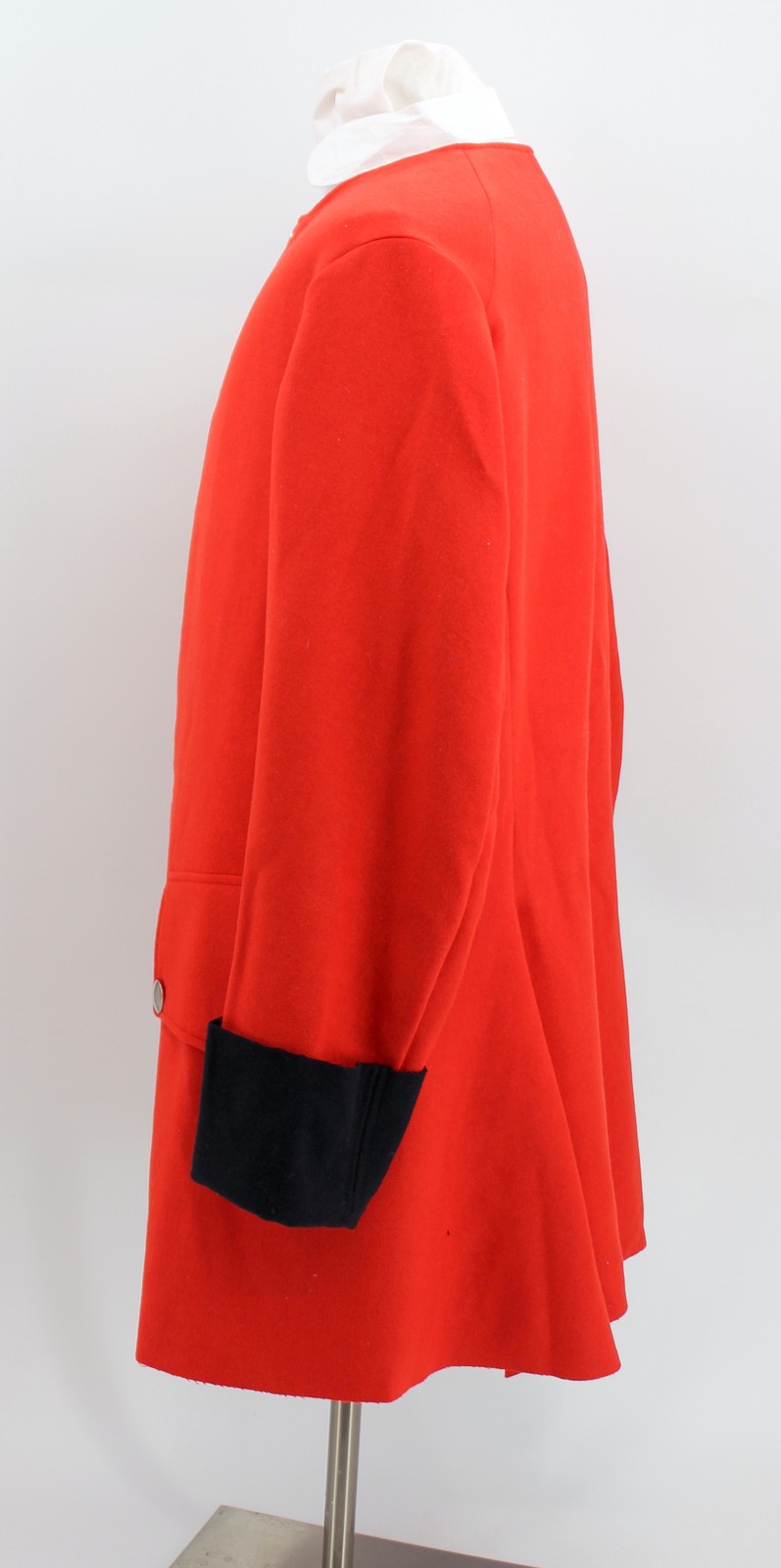 Red Wool Sleeved Waistcoat with Blue Cuffs Size 46 / XL