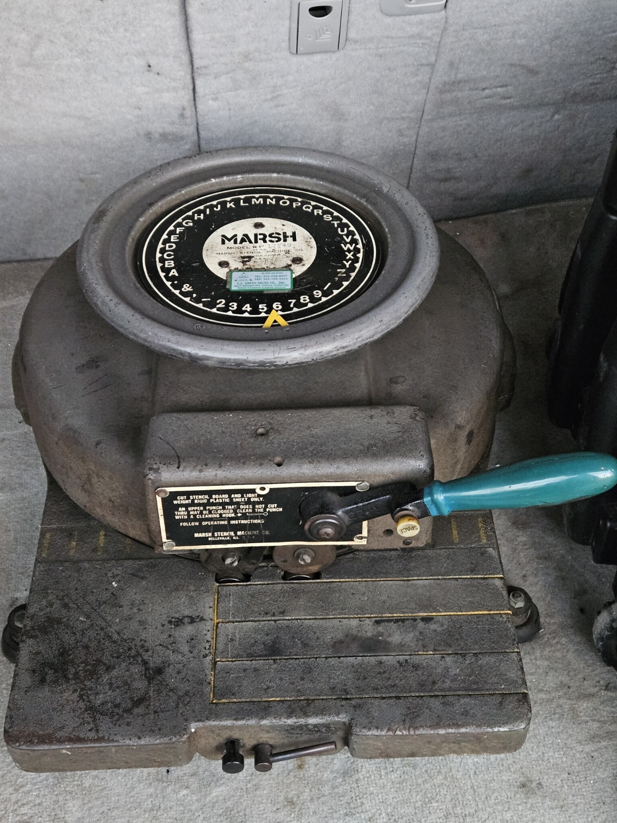 MARSH MODEL R1 STENCIL MACHINE 1inch 25mm