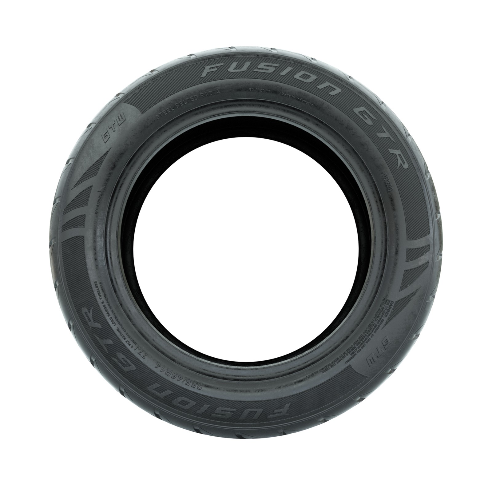 Set of 4 Golf Cart Street Tires 255/45-R14 GTW Fusion GTR Steel Belted Radial