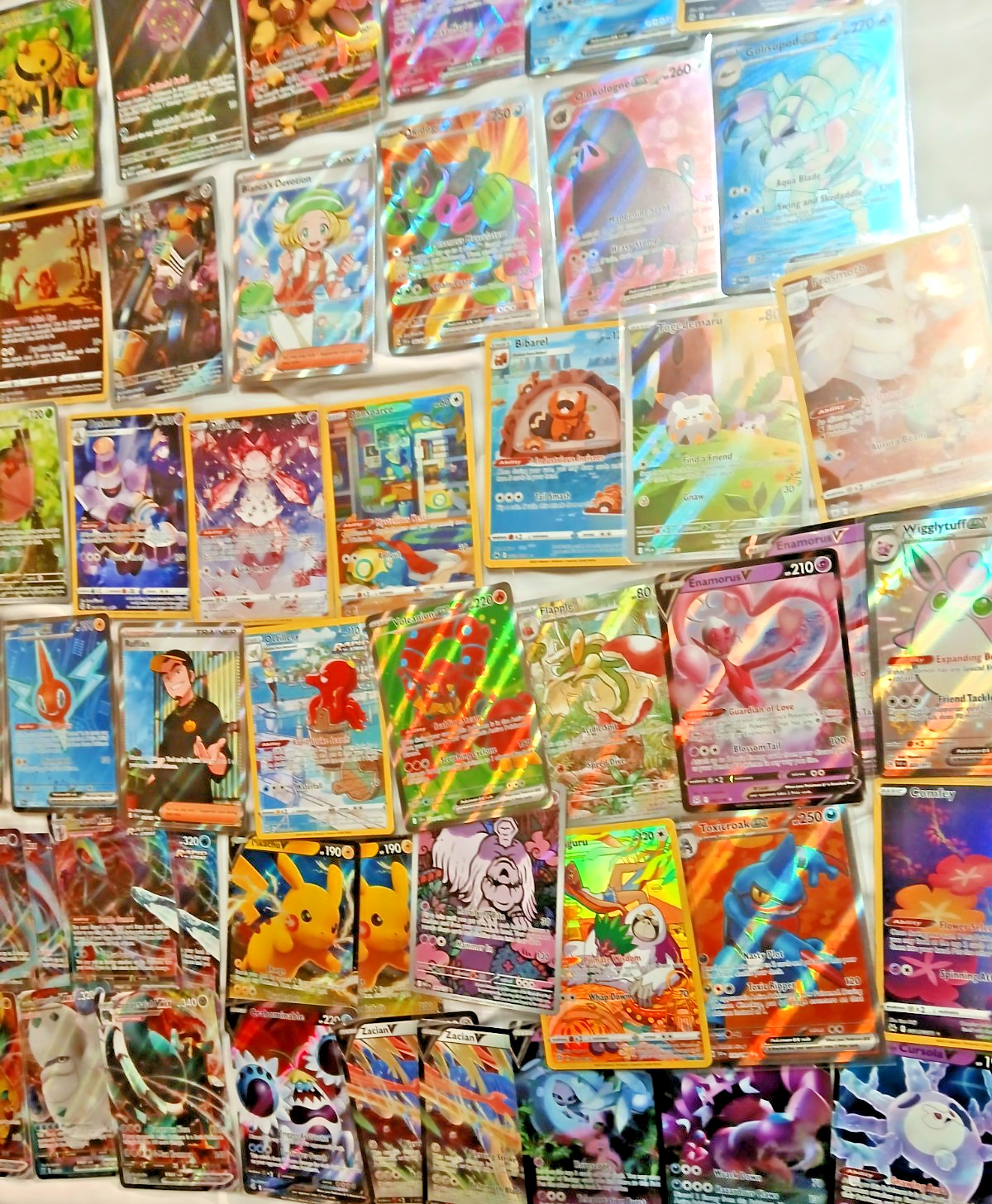 Official Pokémon Card Lot of 358 Includes Rares, Holos, Reverse, EX, V, VSTAR...