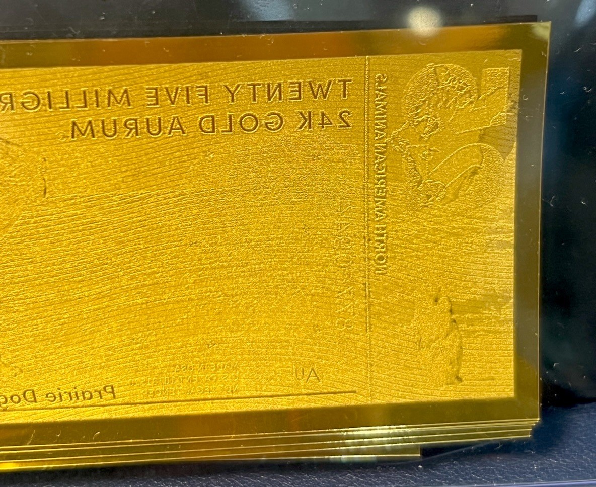 (20-STACK) 2024 Prairie Dog .999 Aurum 25mg 24k GoldFoil Note🔥Goldback BU ALPHA