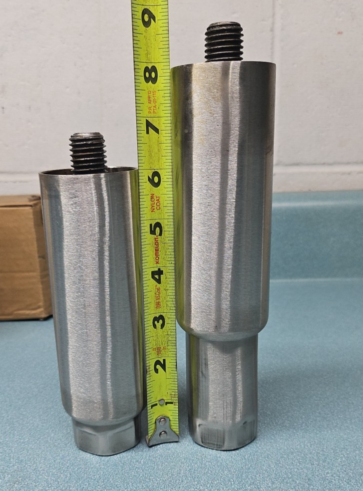 Stainless Steel Adjustable Equipment Legs 6"-8" Satin Finish 3/4"-10 stud (4)