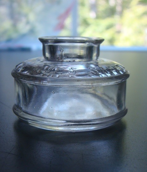 Antique 1890's PAUL'S SAFETY BOTTLE & INK CO. N.Y. Ink Bottle
