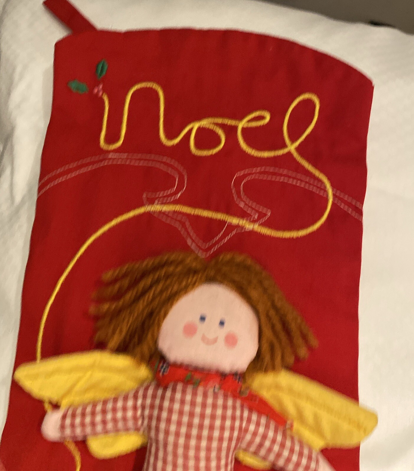 House of Hatten 17” 3D Western Red Cowboy Angel Boot Christmas Stocking