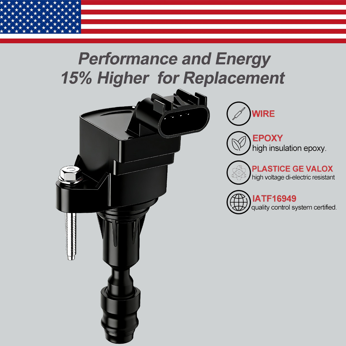 4X OEM Ignition Coil & Iridium Spark Plug For Chevy Buick GMC Pontiac 2.4L UF491