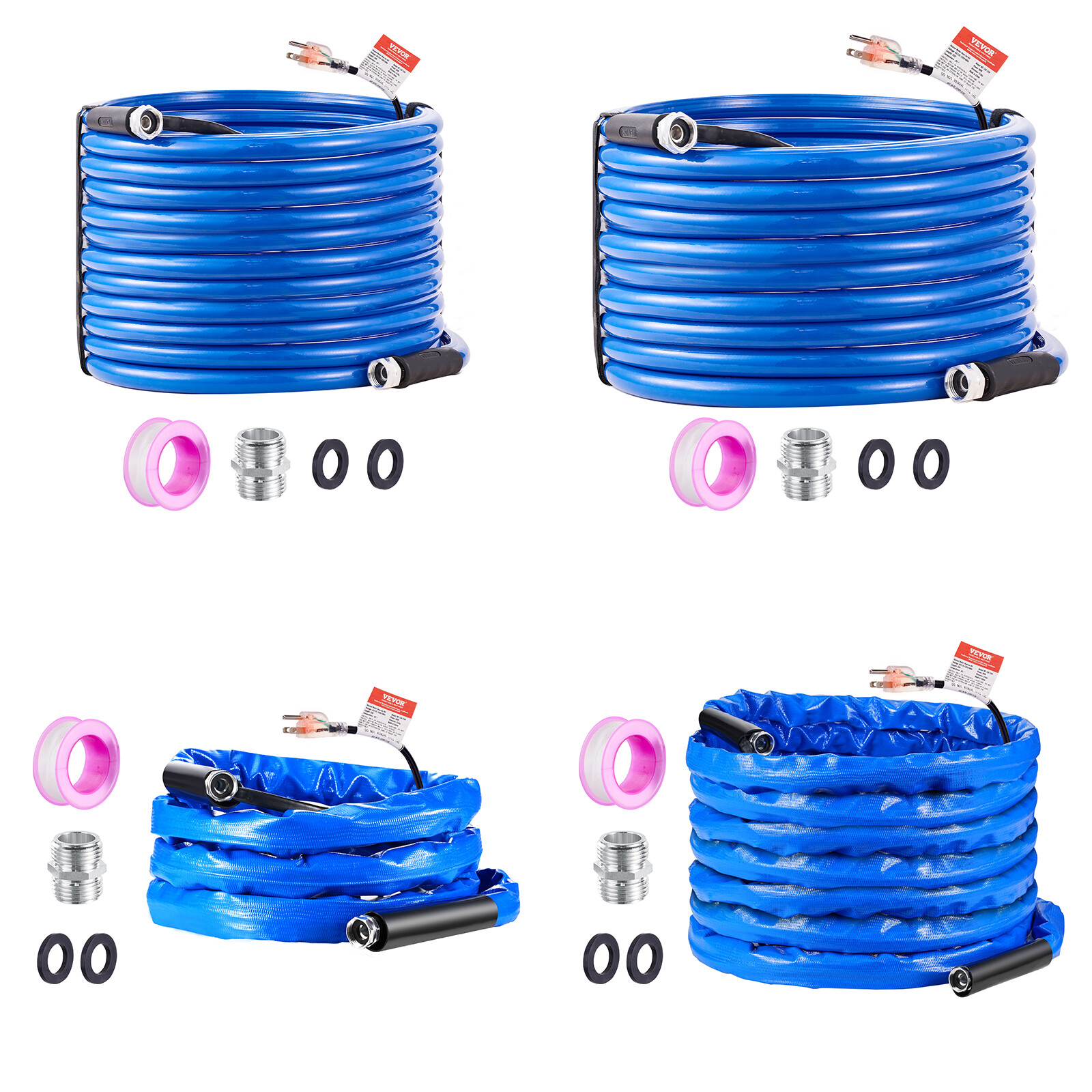 VEVOR Heated Water Hose 15ft-100ft for RV -45℉ Antifreeze Drinking Water Hose