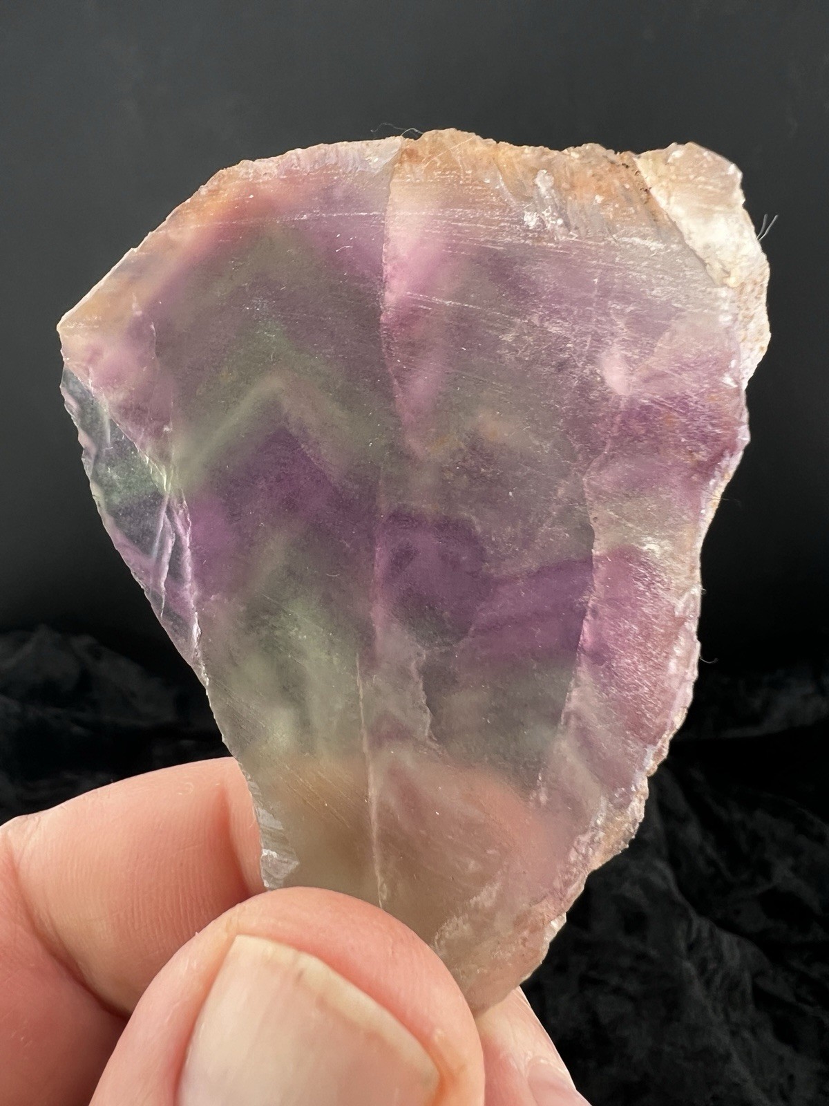 Translucent Purple Fluorite Slab from Gomez Palacio, Durango, Mex. 76 g.