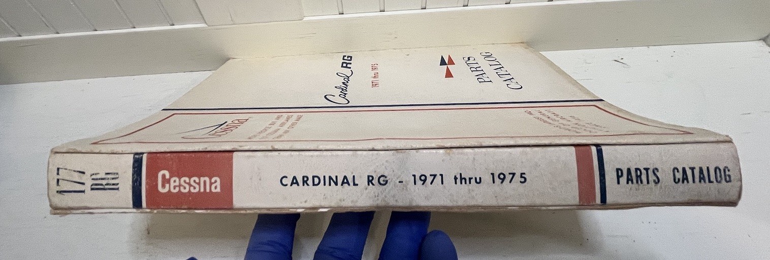 1971-1975 CESSNA Cardinal RG Parts Catalog Manual Original Book