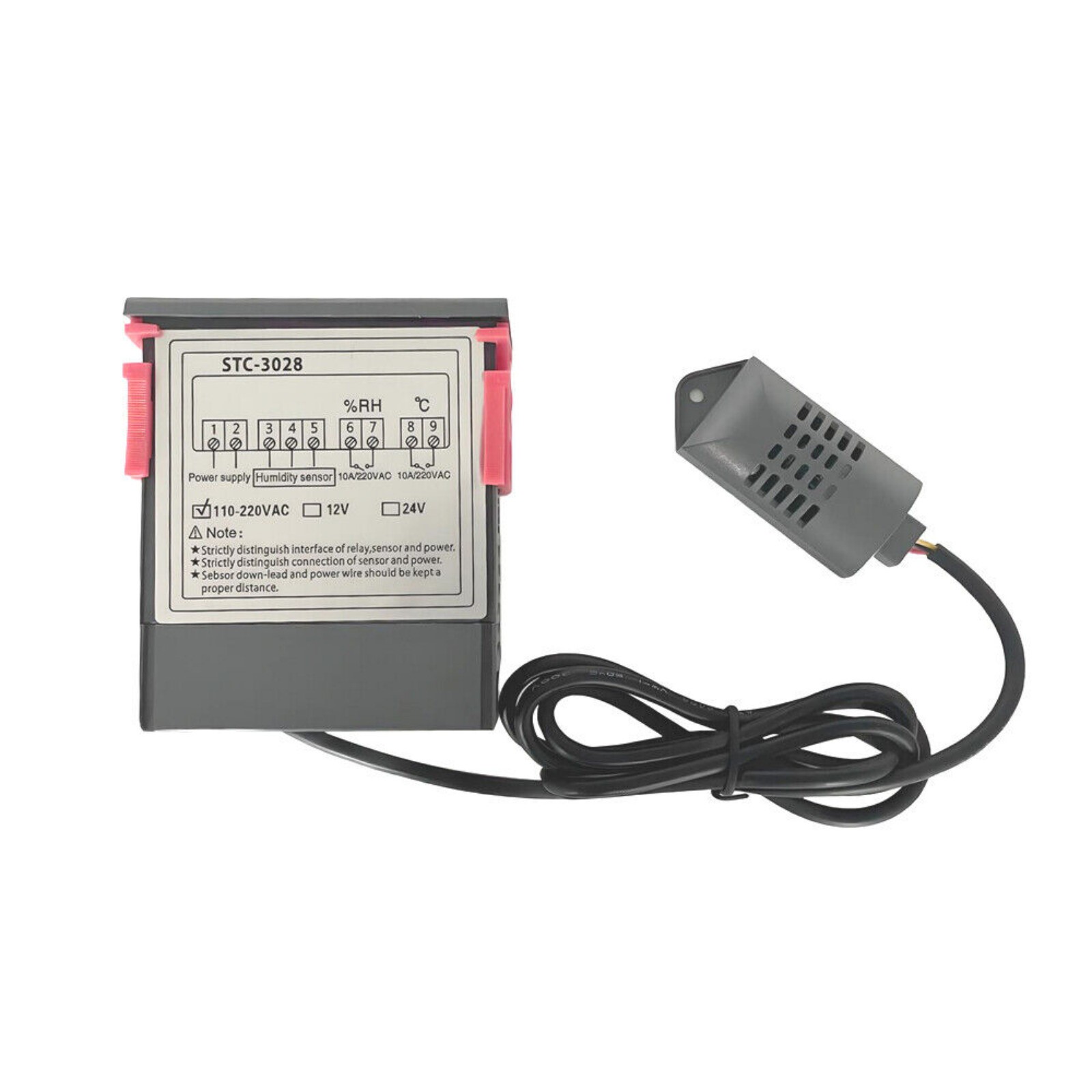 STC-3028 Digital LCD Temperature Humidity Controller Thermostat AC110-220V/12V