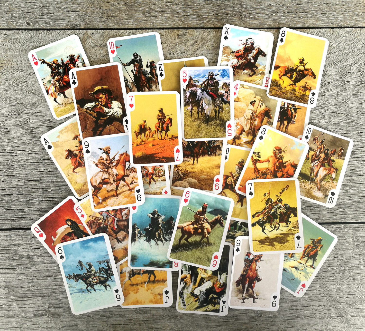 Playing Cards (Poker Deck 54Cards) COWBOYS Vintage Cowboy Western Art 031