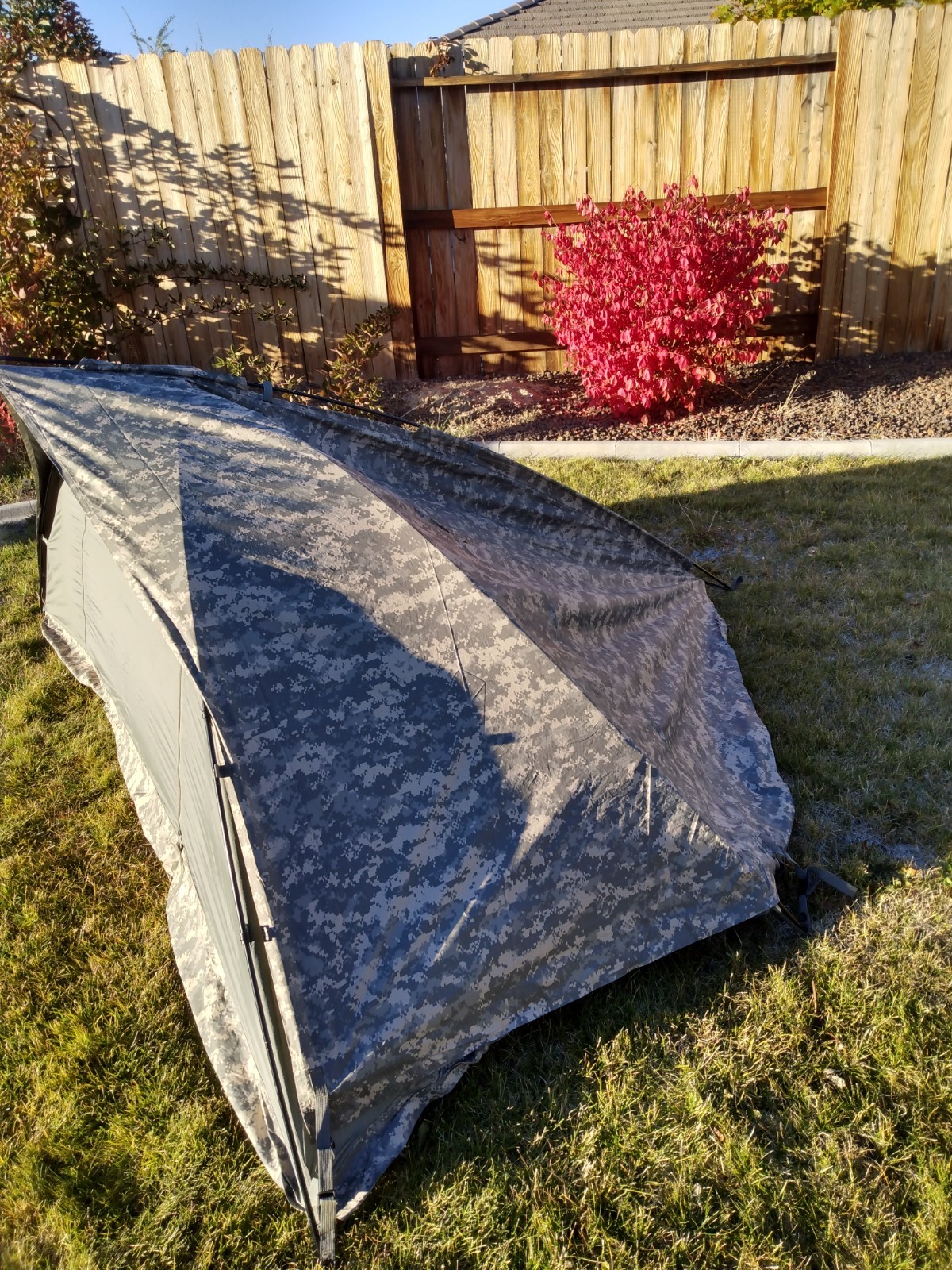 USGI Improved Combat Shelter ICS ORC ACU 1-Person Tent Used