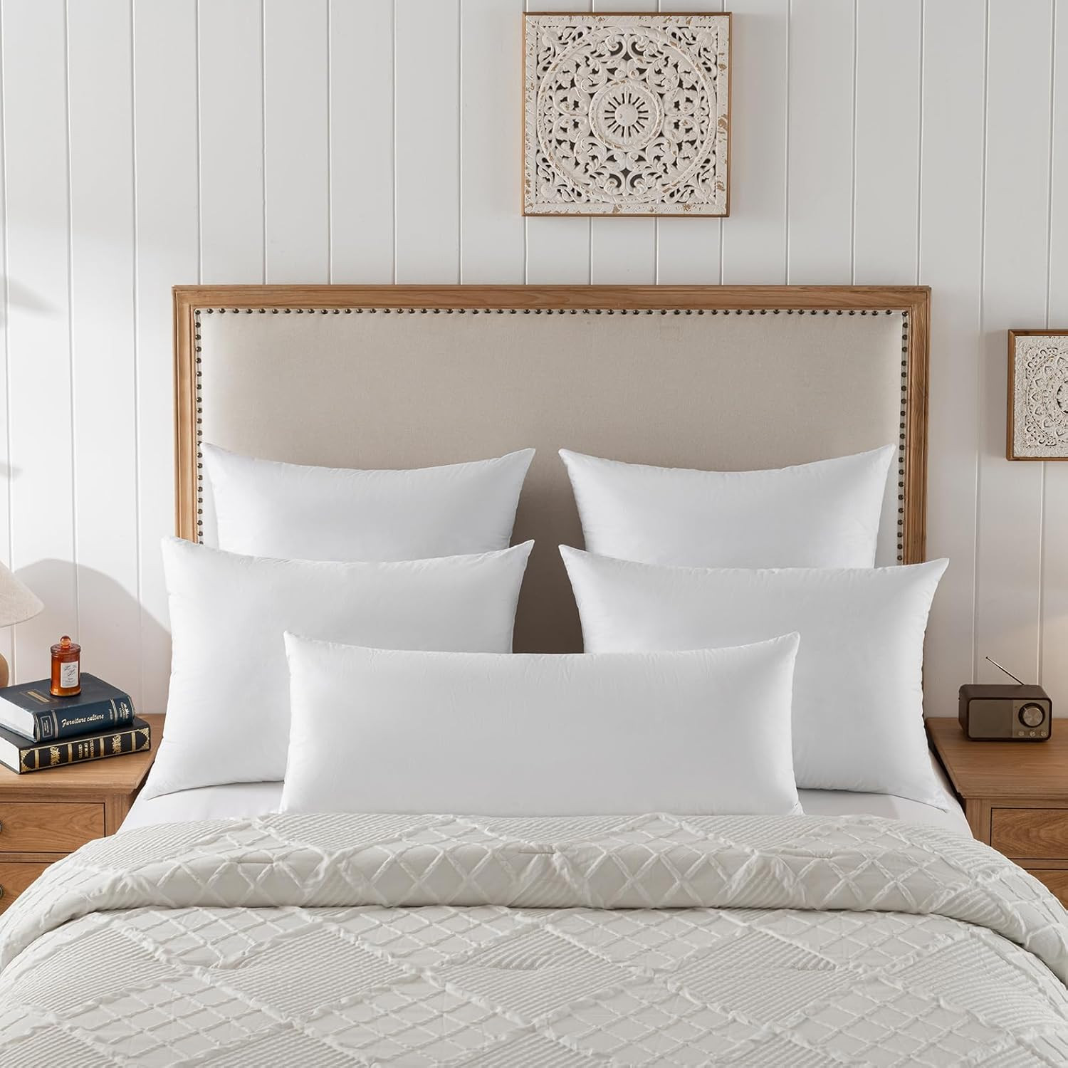 18X18 Decorative Throw Pillow Inserts-Down Feather Pillow Inserts-Square-Cotton