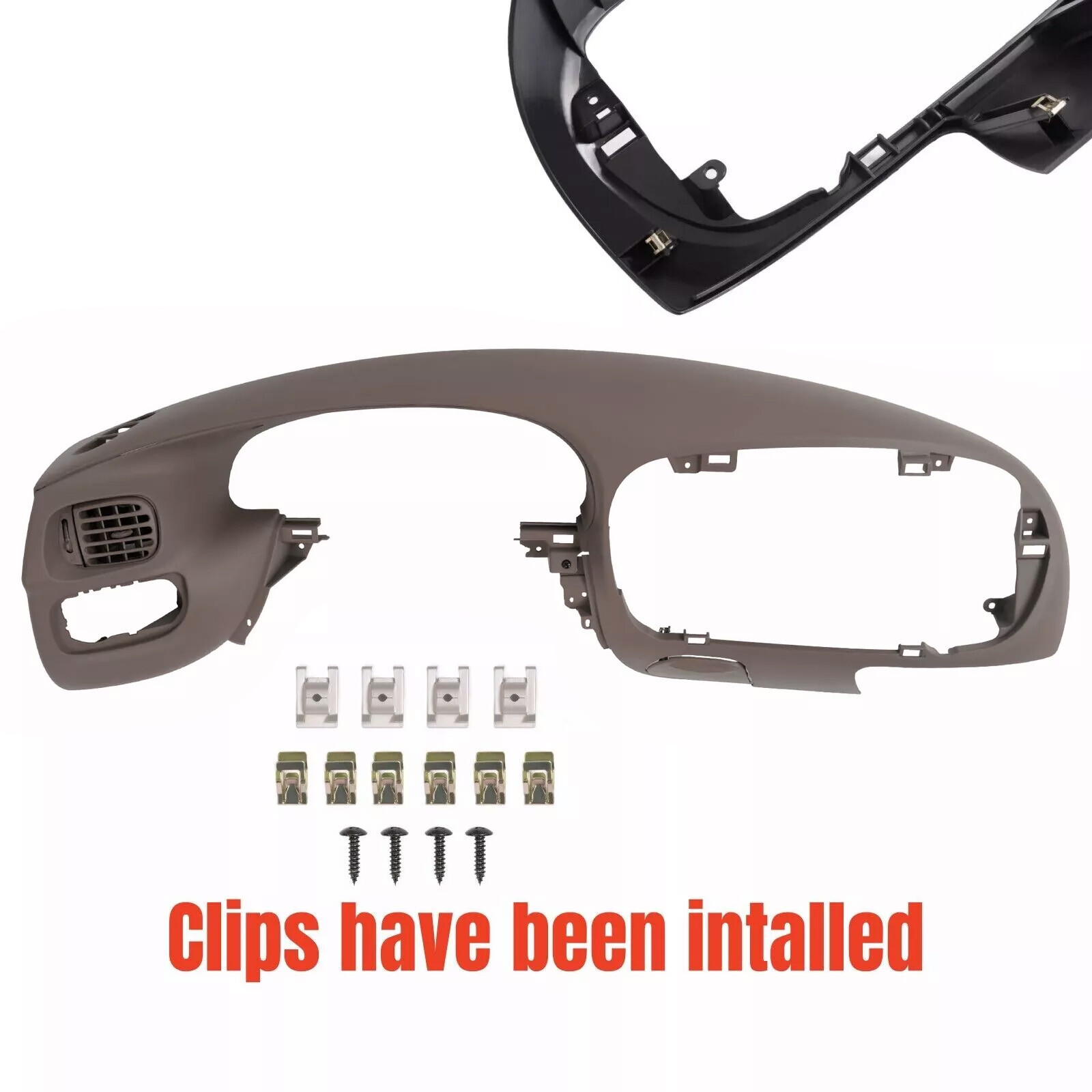 For Ford F150 Expedition 1997-2003 Brown Dash Pad Bezel +Center Dash Radio Bezel