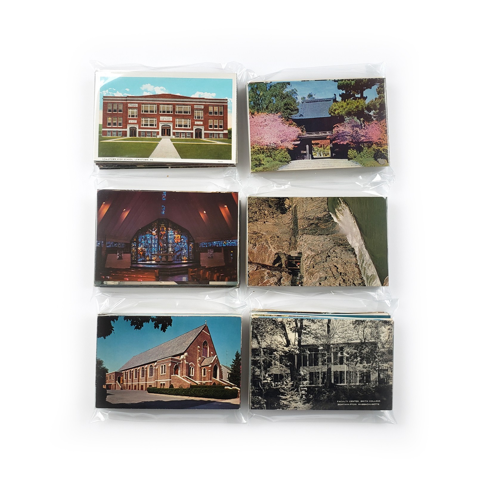 60 Unused Vintage Postcards Lot - Unposted Random Blank Midcentury Travel Views