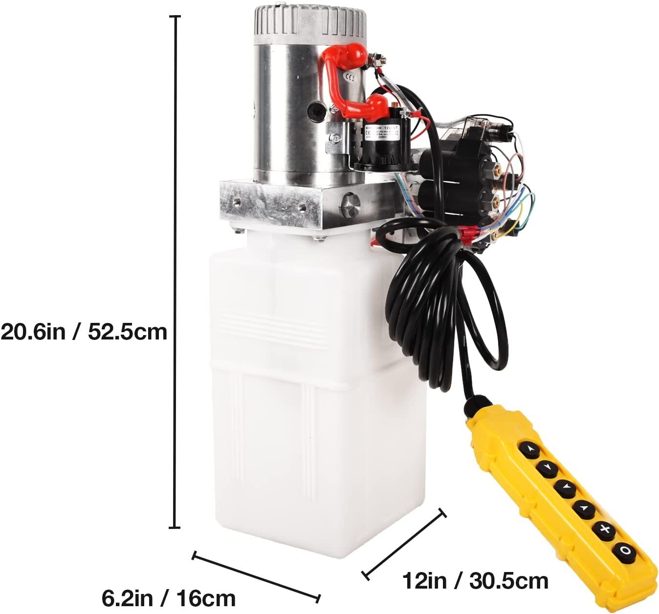 Hydraulic Power Unit Pump 6 Way 6 Quart Double Acting Dump Trailer Car Lifting