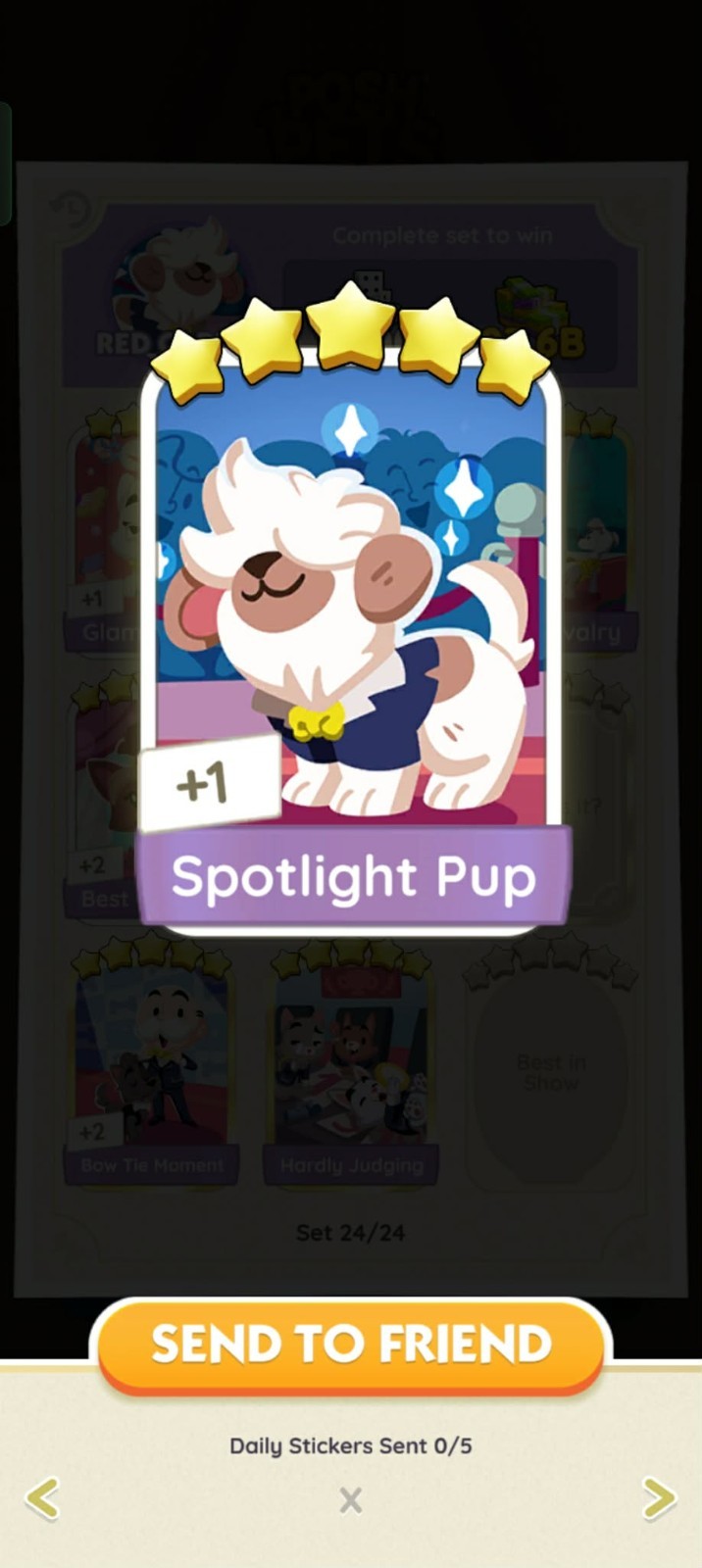 Spotlight Pup - Stickers - 5⭐⭐⭐⭐⭐ - ⚡️ Posh Pets Album ⚡️