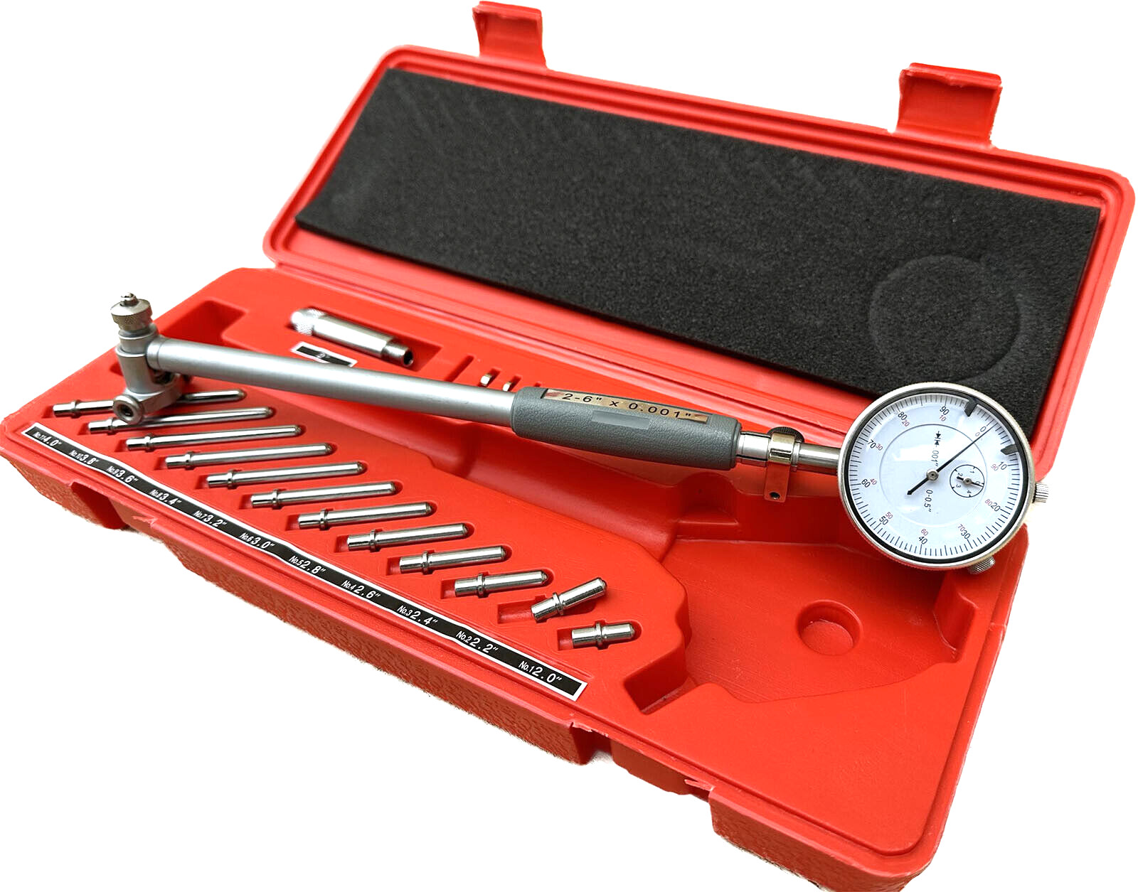 Dial Bore Gauge 0.001" Deep Engine Hole Cylinder Measurement Gage Indicator 2-6"