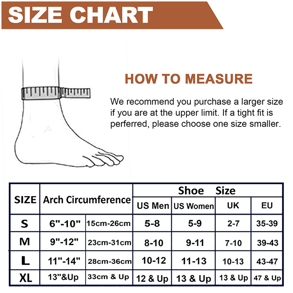 Copper Ankle Support Brace Stabilizer Compression Sleeve Socks Foot Pain Relief