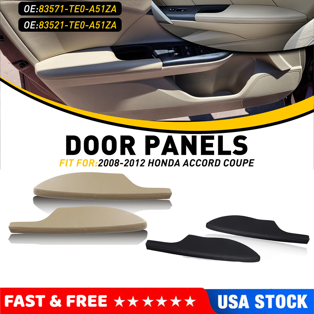 For Honda Accord 2DR Coupe 2008-2012 Door Panel Armrest Leather L&R Side Pair