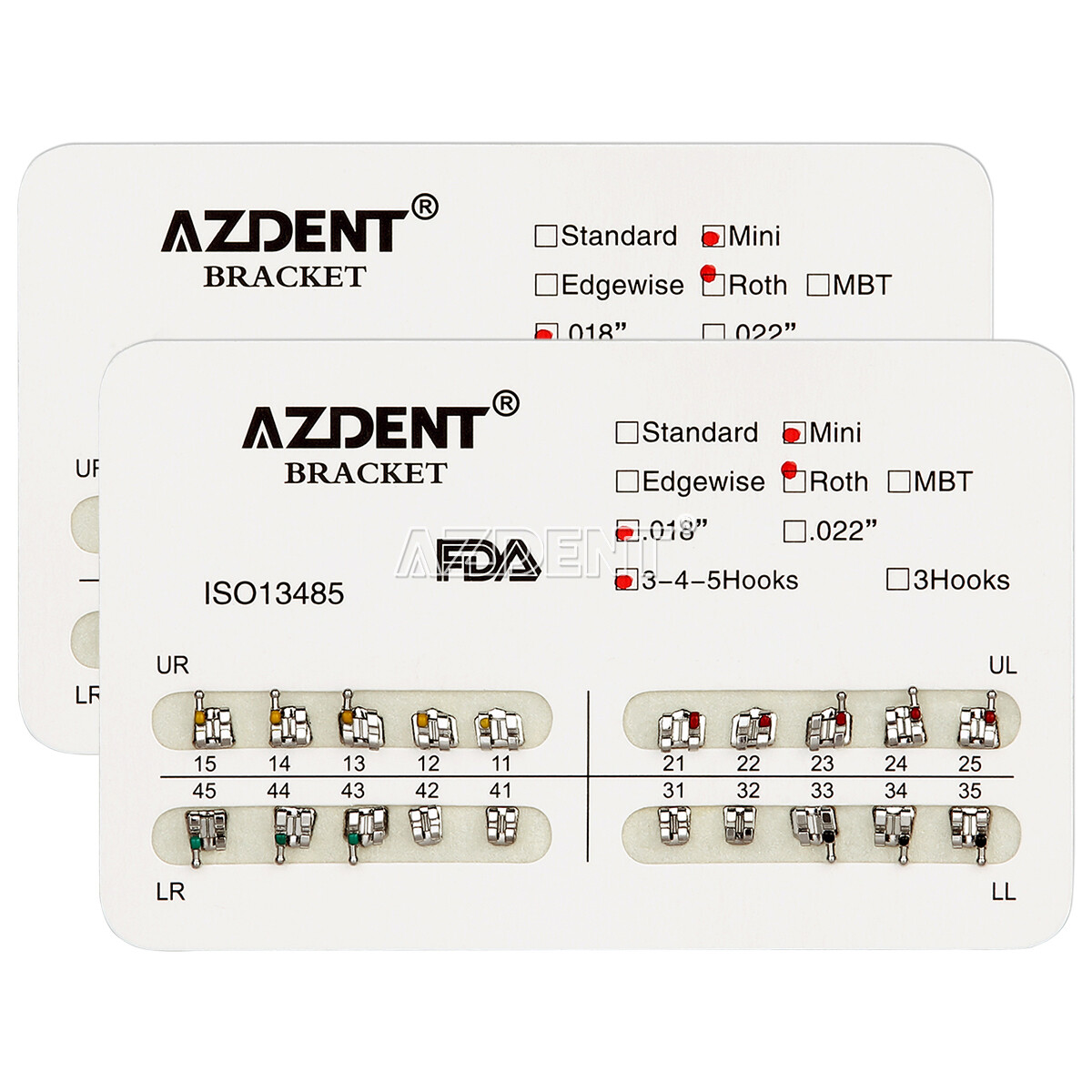 AZDENT Dental Orthodontic Brackets Braces /Supper Elastic Niti Arch Wires
