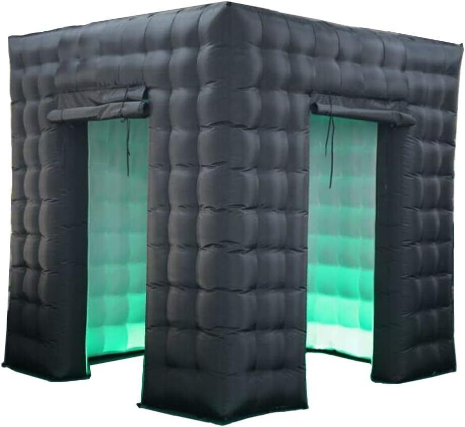 Inflatable Photo Booth Portable Shooting Photobooth Tent Enclosure Kit W/LED