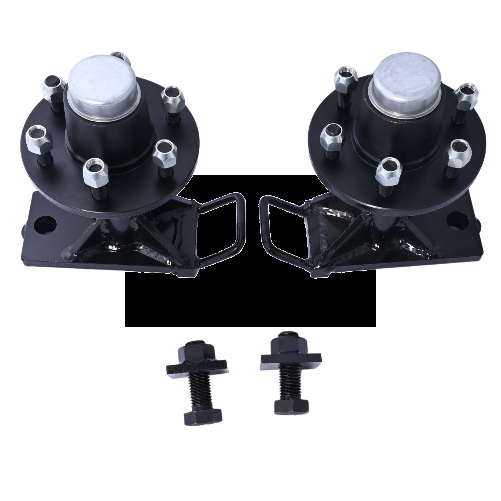 2PCS 6x 5.5 Lug Superior Shipping Container Wheels, Bolt-on Spindle Kit 8000LB