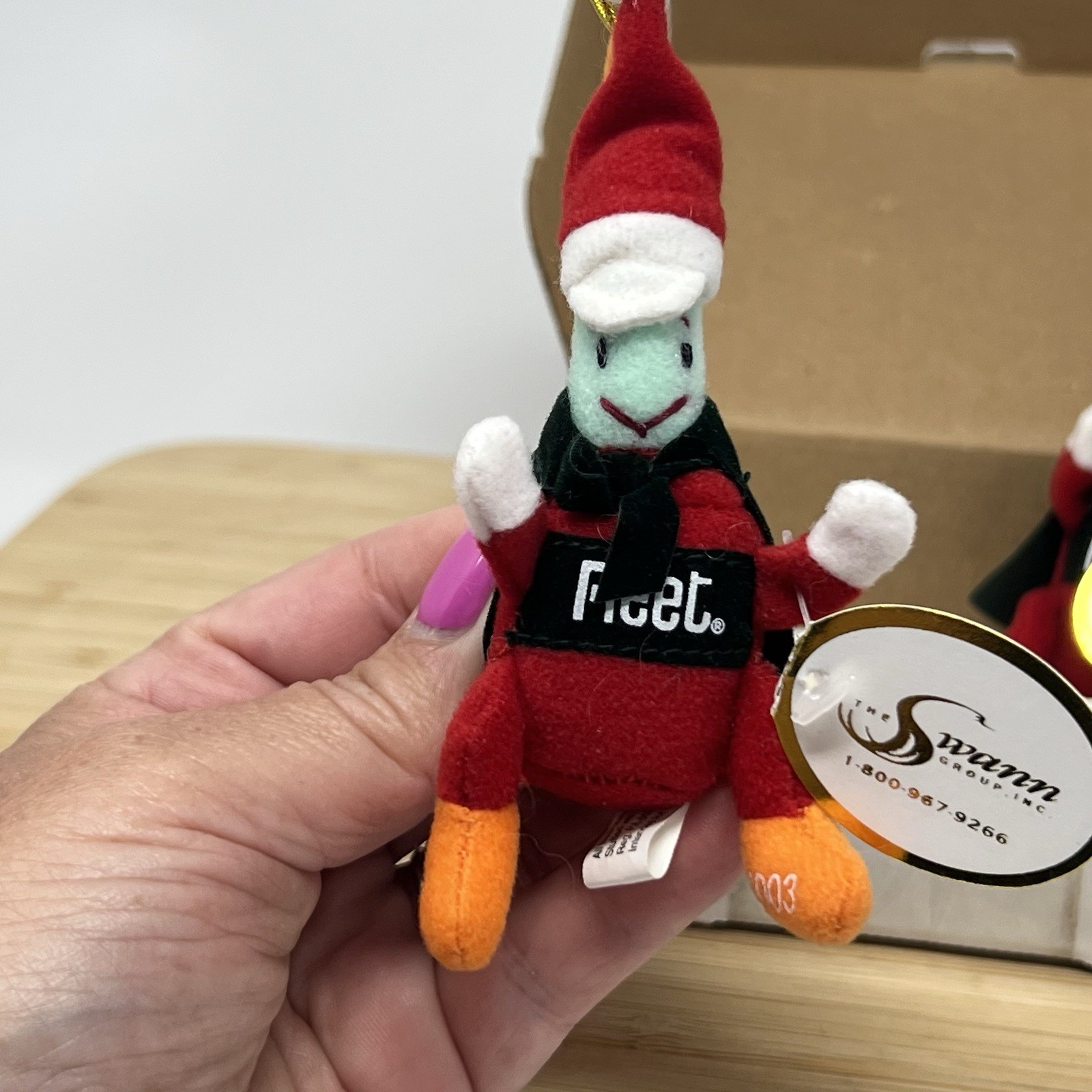 Pharmaceutical Drug Rep Fleet Enema Plush 2003 5” EneMAN Christmas Collectible