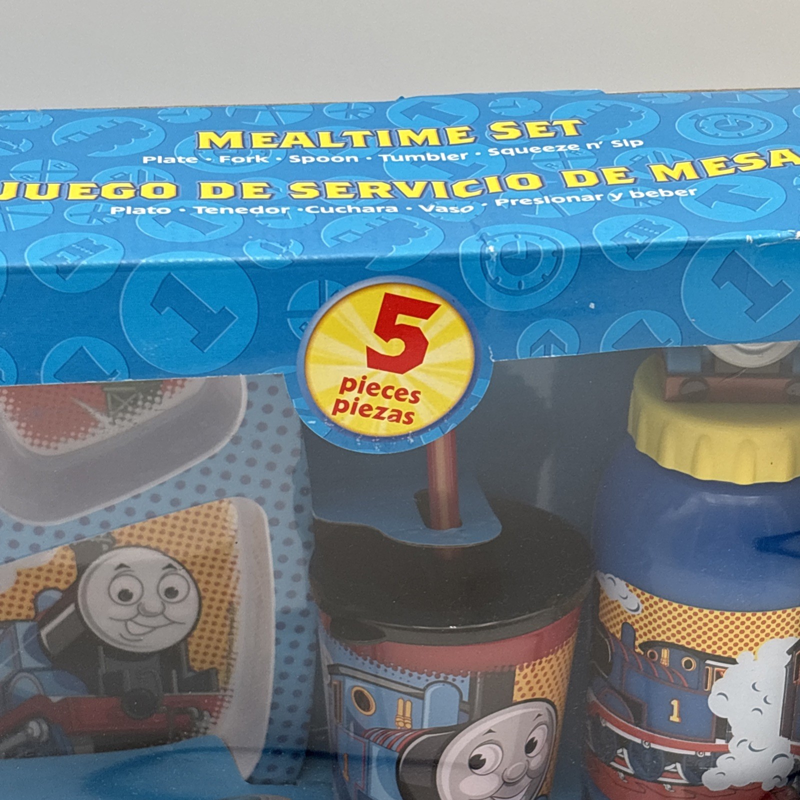 Thomas & Friends 5 Piece Mealtime Set Plate Cups Utensil By Zak! BPA Free NEW