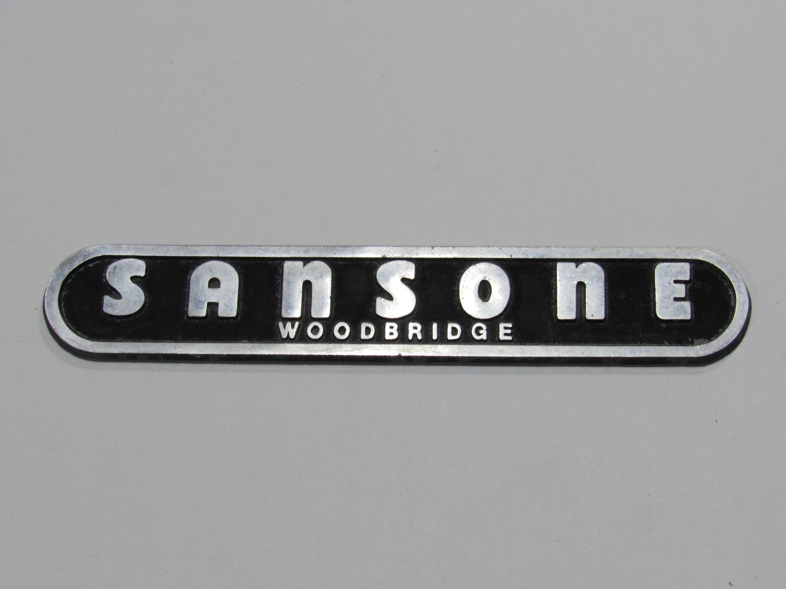 VTG Sansone Chrysler Woodbridge New Jersey Metal Dealership Badge Emblem Tag NJ