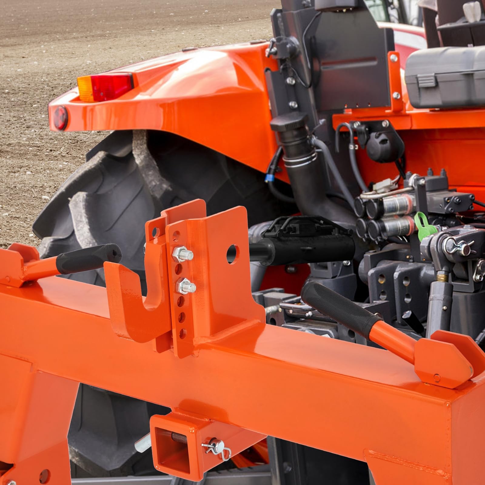 Heavy Duty 3-Point Quick Hitch w/2"Receiver Hitch for Category 1 & 2 Tractors