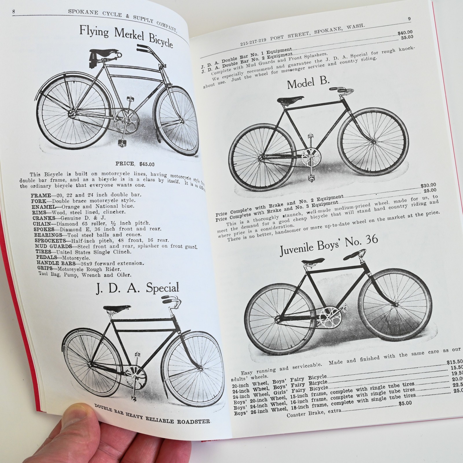 1913 Spokane Cycle Catalog Indian Excelsior Motorcycle - Antique Vintage Bicycle