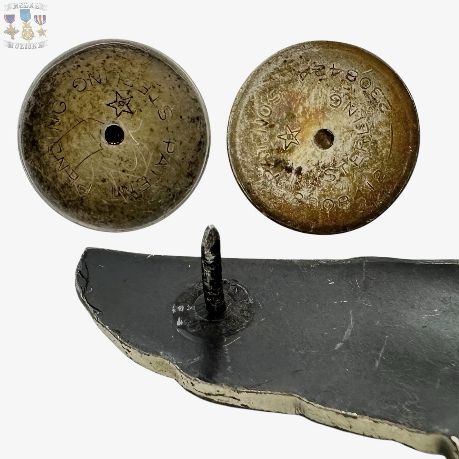 WWII USAAC SERVICE PILOT WINGS US ARMY AIR FORCES 3” SIZE STERLING WW2 #279