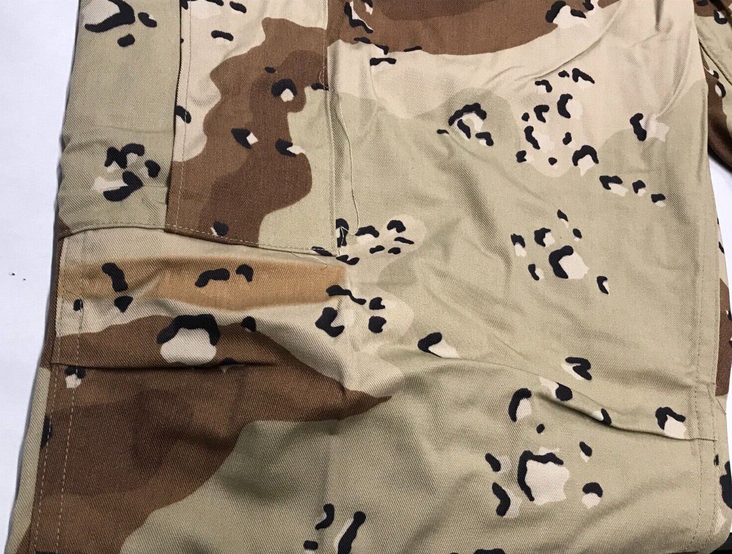 Wrangler 1991 6 Color Desert BDU Trousers USGI NYCO X Large Short NOS w/ Stains