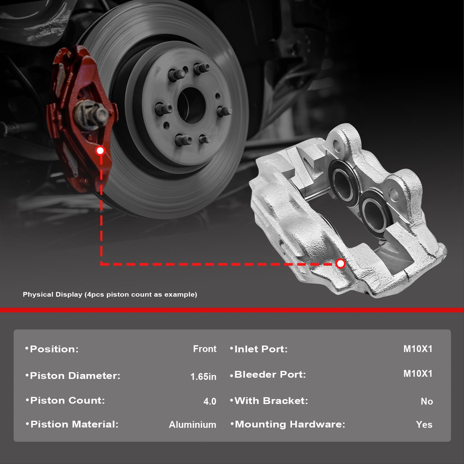 2x Brake Caliper for Chevrolet Camaro Cadillac ATS CTS CT6 Front Left & Right